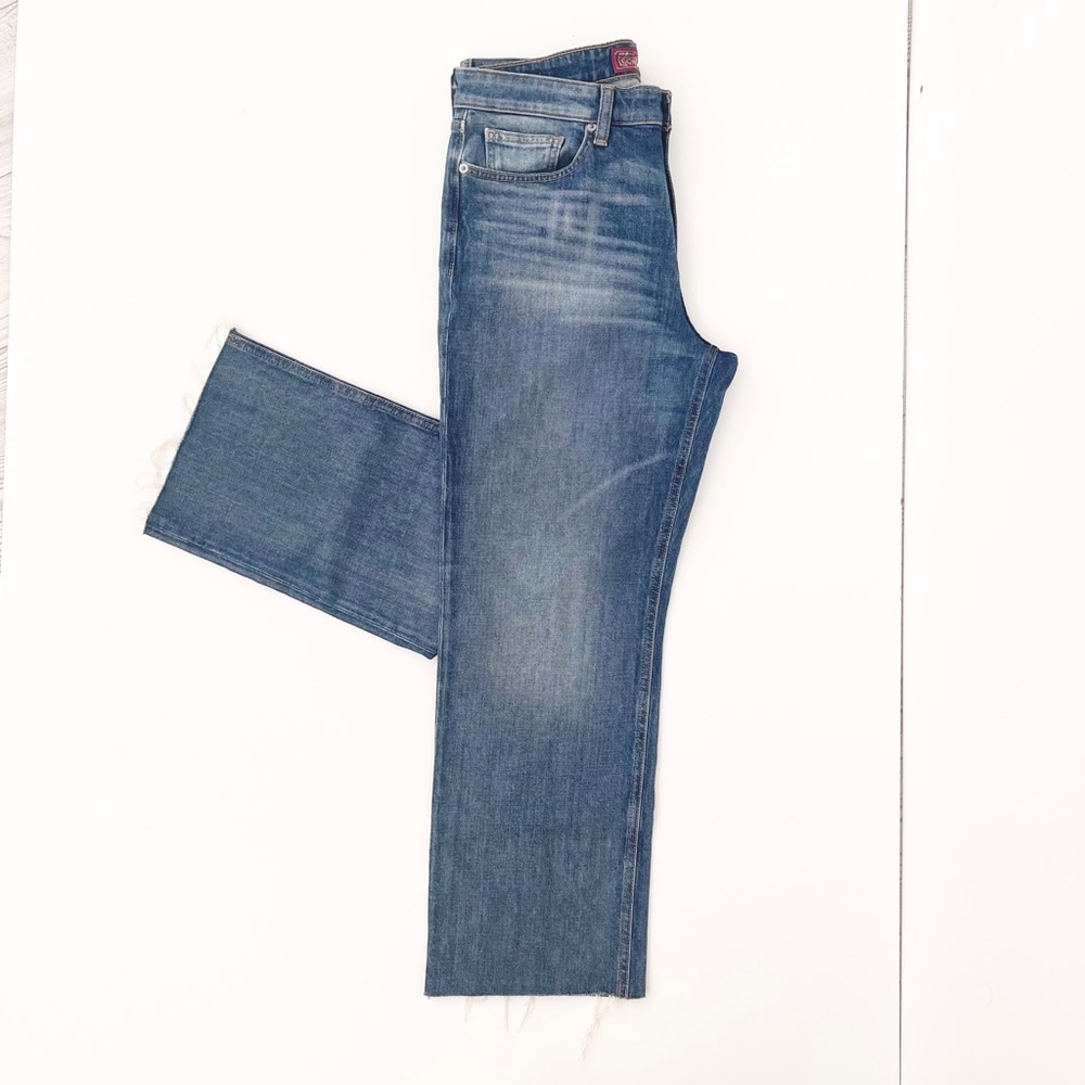 Lucky Brand Lolita Crop Jeans Stretch Lightweight Logo Medium Wash 5 Pockets